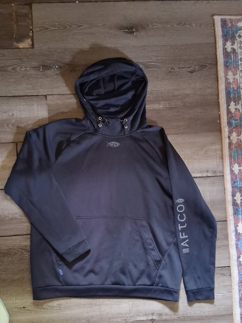 AFTCO American Fishing Tackle Co. Women's Reaper Hoodie large black Neck Gaiter